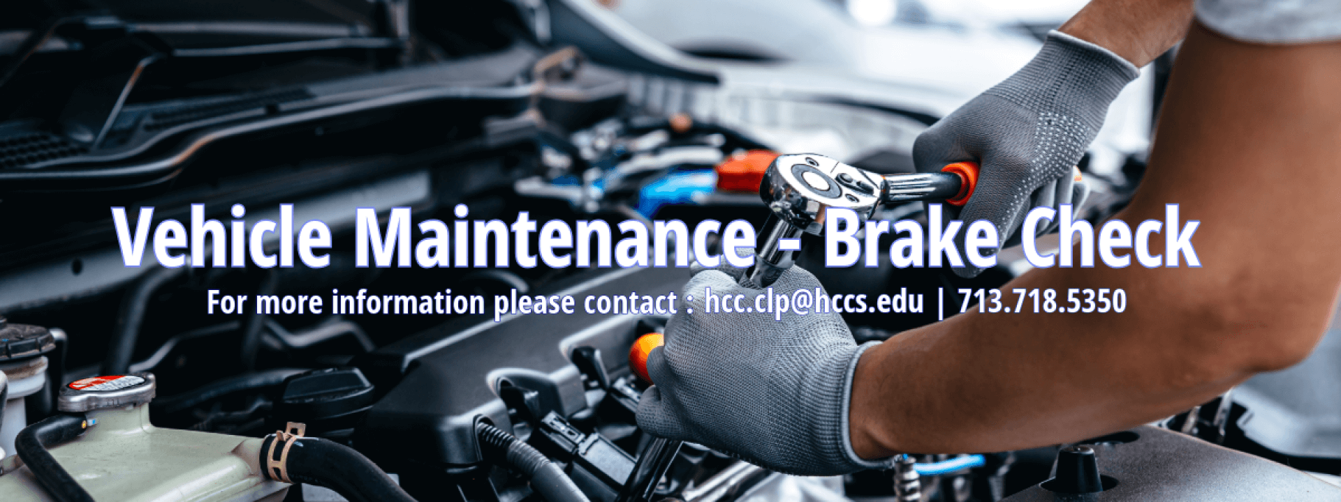 Vehicle Maintenance 3 Hours Workshop (North Forest Campus) cover image