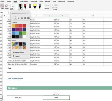 Tutorial – Sign the Sheet