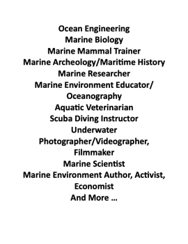 Career Opportunities in Marine Sectors (COMS)